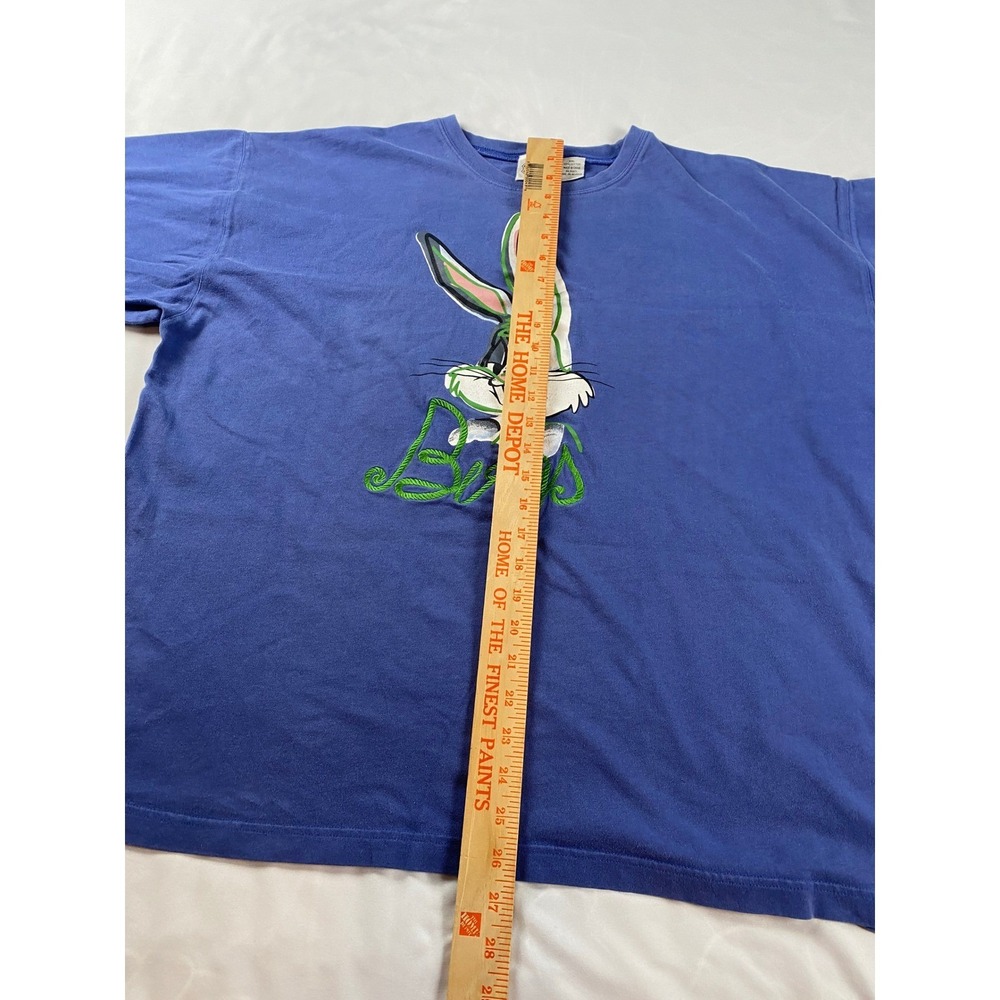 Looney Tunes Bugs Bunny T-Shirt Mens XXL Blue Good 1995 Vintage 90s - Picture 7 of 9